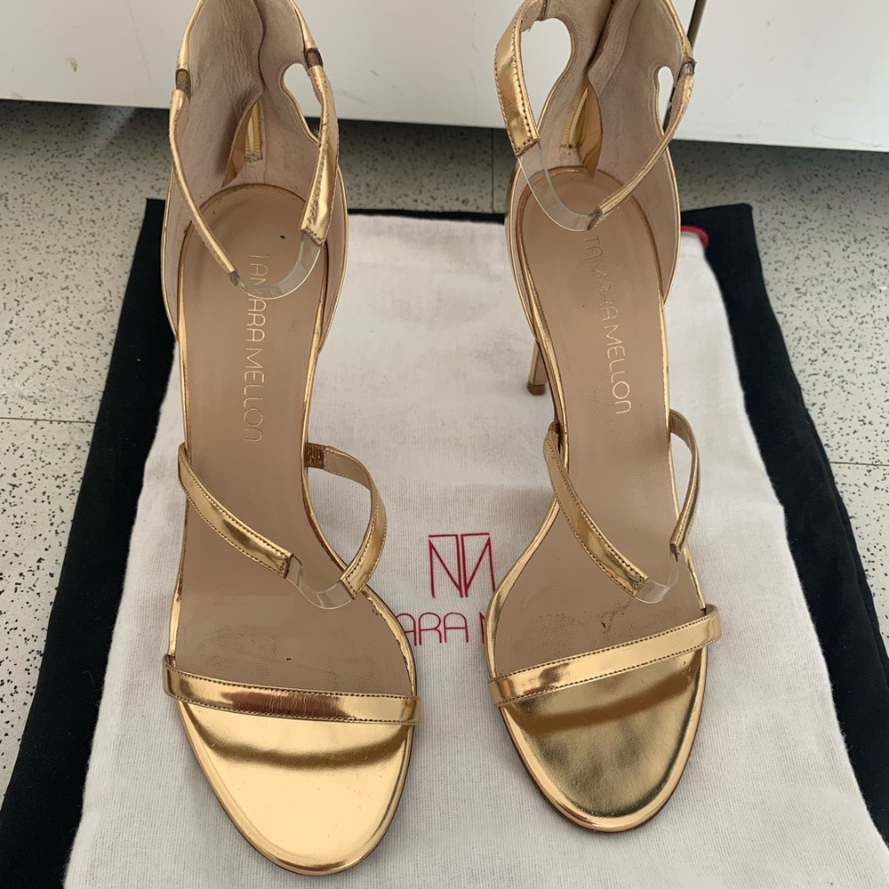 Tamara Mellon Gold Sandals